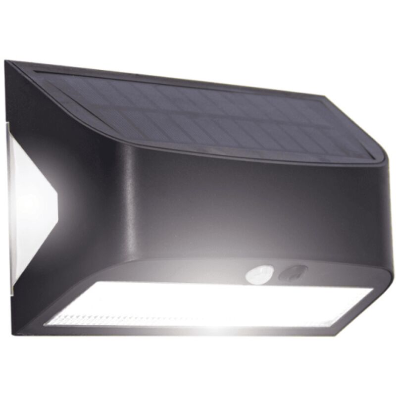 Applique murale hybride Solaire / usb, 700 Lumens, IP54, 3 modes d'éclairage, 10h d'autonomie avec détecteur de mouvement - APSAR600D2SV23 - Xanlite