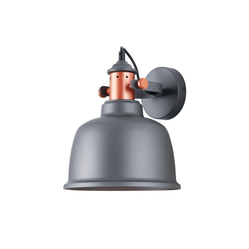 Kosilum - Grande applique murale industrielle design gris - Dalia