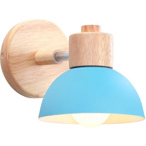 Applique Murale Industrielle Vintage 15CM Lampe Murale Réglable en Bois Métal Rétro E27 Luminaire Applique Interieur pour Chambre Salon Couloir Restaurant (1 Pack,Vert)