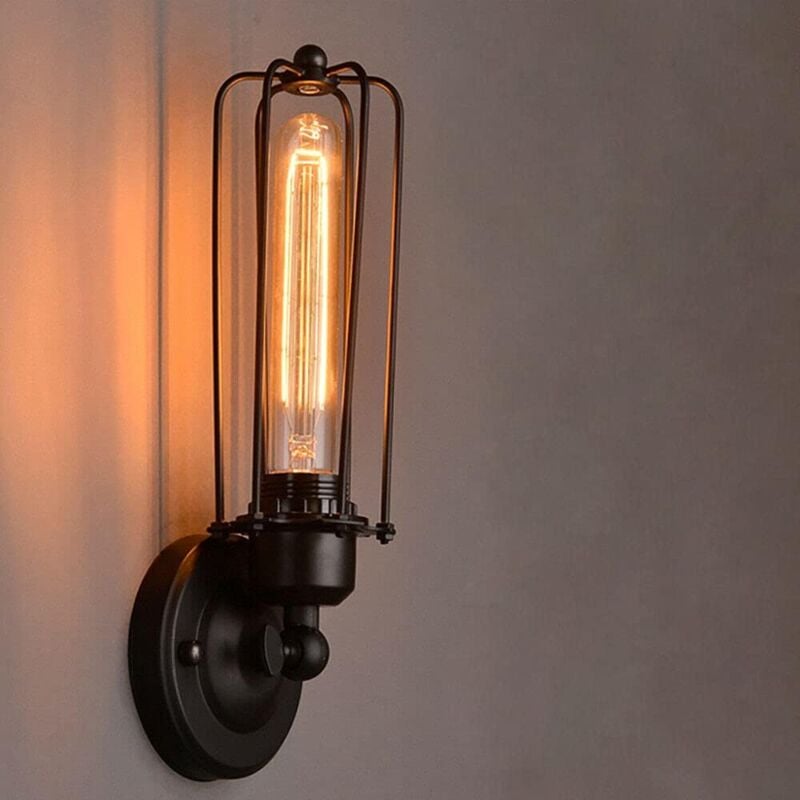 Gojoy - Applique murale industrielle vintage E27 - Applique murale en métal - Éclairage mural pour salon, grenier, couloir
