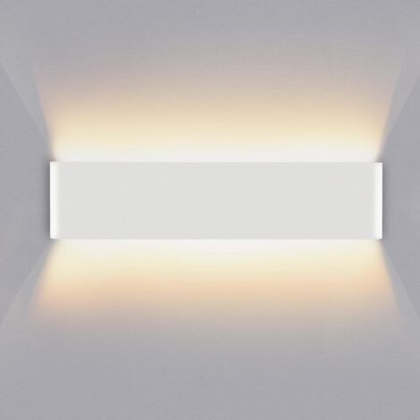 Applique Murale Interieur 14W 40CM Haut et Bas Luminaires Intérieur Aluminium Décorer/Moderne Applique Murale Blanc Chaud 3000k Appliques Convient pour SalonChambreCouloir(Blanc)