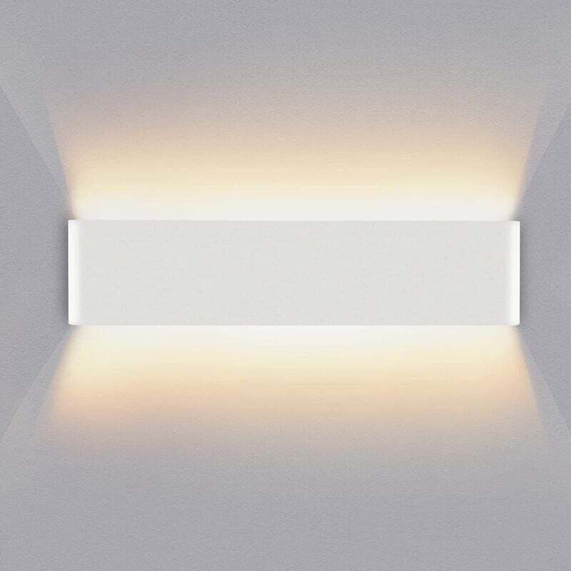 Applique Murale Interieur 18W 30CM Haut et Bas Luminaires Intérieur Aluminium Décorer/Moderne Applique Murale Blanc Chaud 3000k Appliques Convient