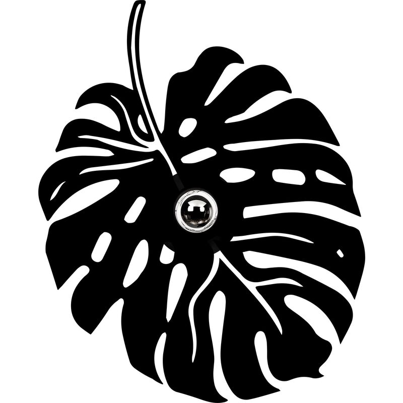 Applique Murale Interieur, design en bois et en mdf, Noir 45x12x55 cm