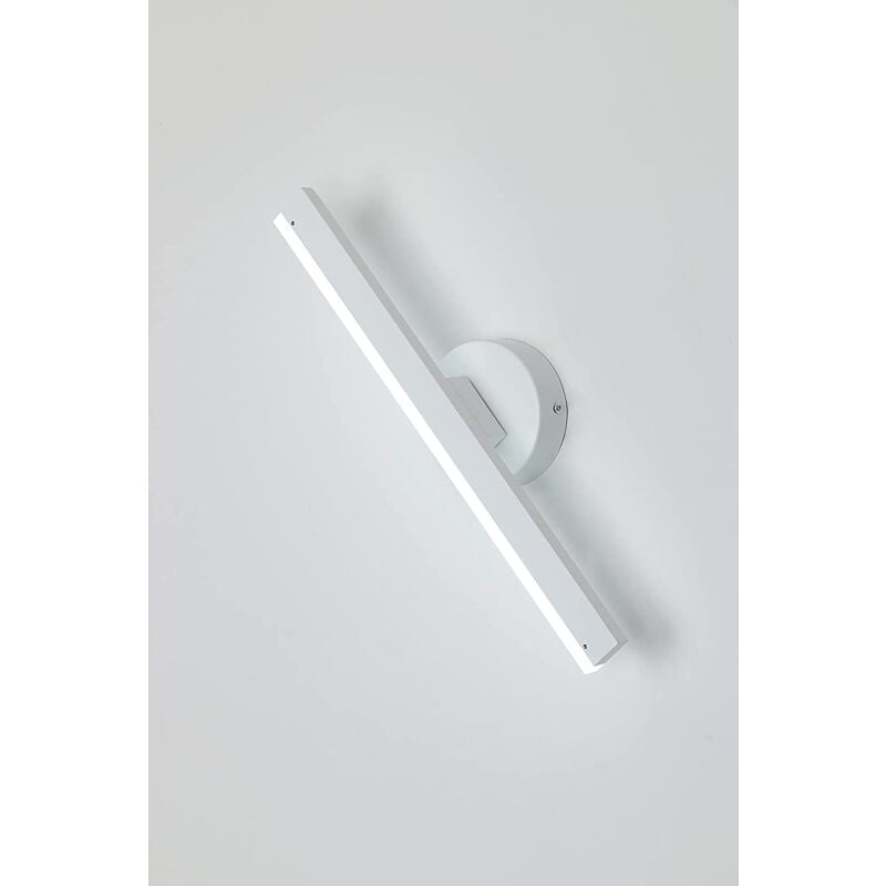 Goeco - Applique Murale led Moderne, 8W 426LM, Lampe Murale Longue Blanche 38CM, Lumière Blanche Froid 6500K pour Chambre, Phare de miroir de salle