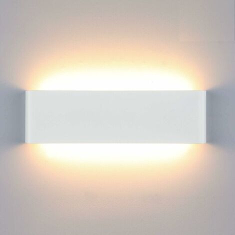 Applique Murale Interieur Lampe Murale Blanc Chaud IP44 pour Chambre Salon Escalier Couloir Salle de Bain Hôtel（30cm 12w Blanc Chaud）