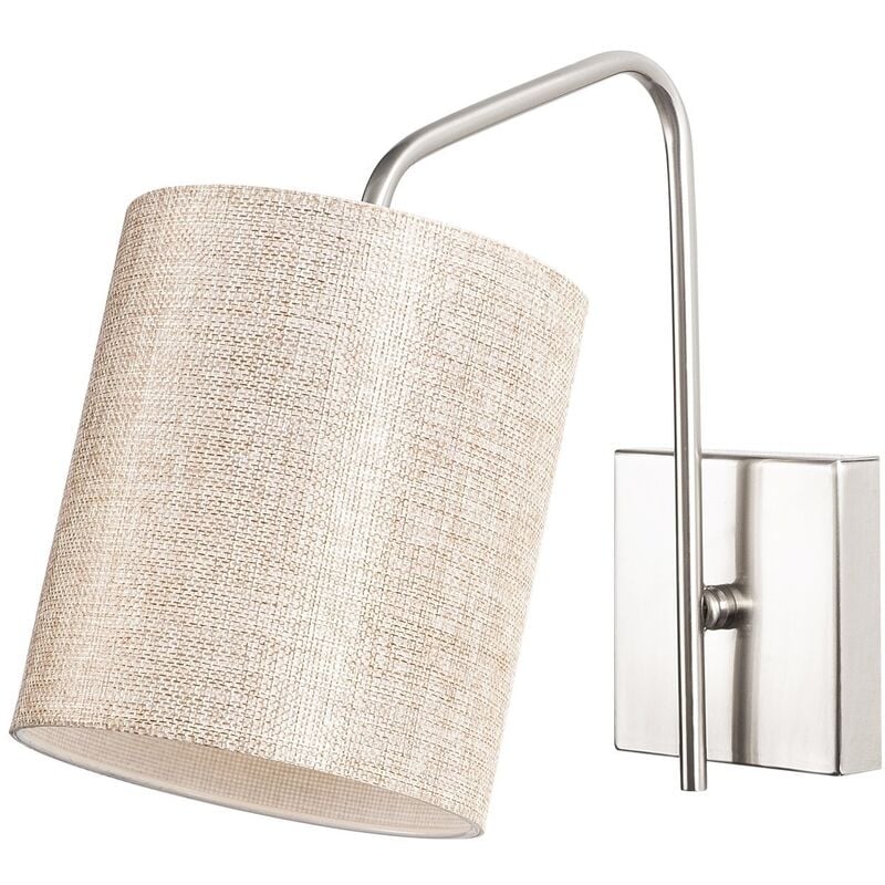 Applique Murale Interieur, Lampe Murale Industrielle Bois, Nickel 14x27x24 cm