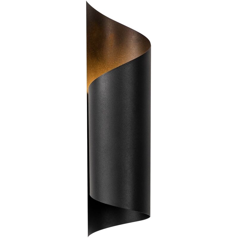 Applique Murale Interieur, Lampe Murale Industrielle Bois, Noir 10x16x35 cm - Noir