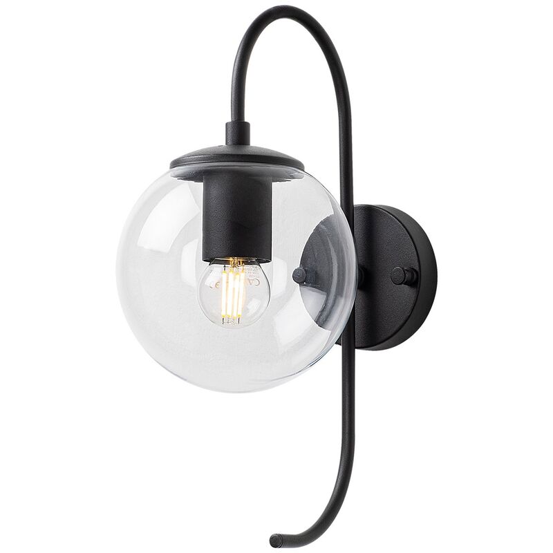 Applique Murale Interieur, Lampe Murale Industrielle Bois, Noir 15x27x36 cm