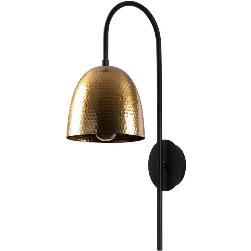 Applique Murale Interieur, Lampe Murale Industrielle Bois, Noir 16x24x57 cm