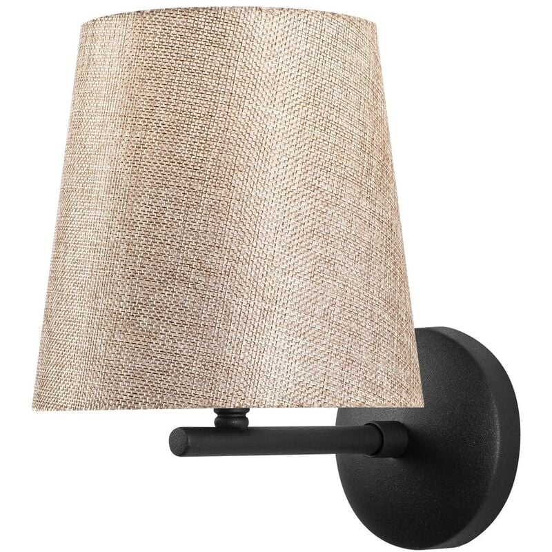 Applique Murale Interieur, Lampe Murale Industrielle Bois, Noir 18x22x26 cm - Noir