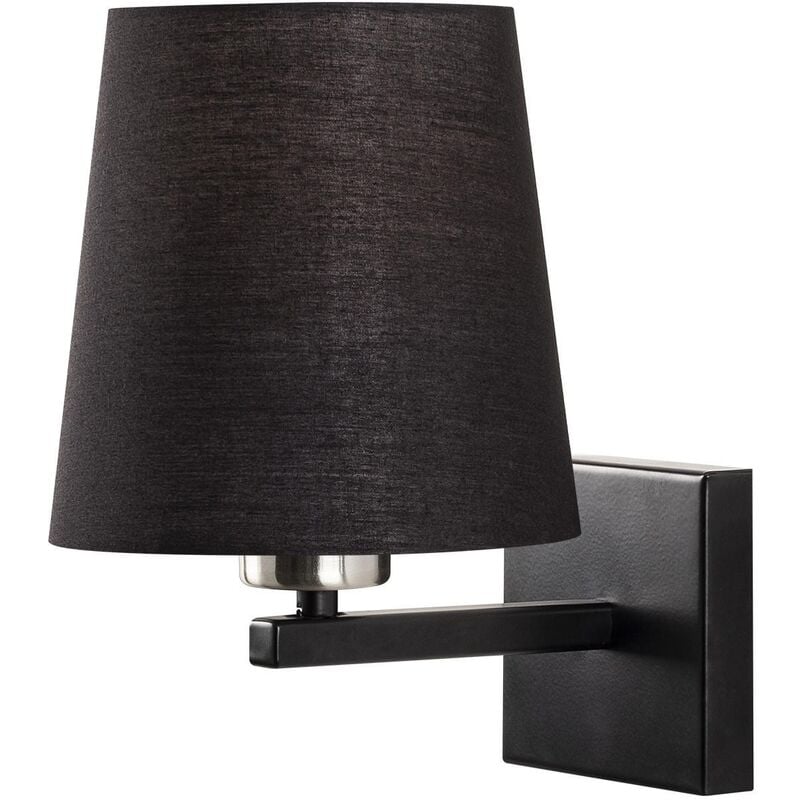 Applique Murale Interieur, Lampe Murale Industrielle Bois, Noir 18x24x30 cm - Noir