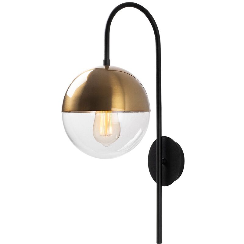 Wellhome - Applique Murale Interieur, Lampe Murale Industrielle Bois, Noir 20x31x57 cm