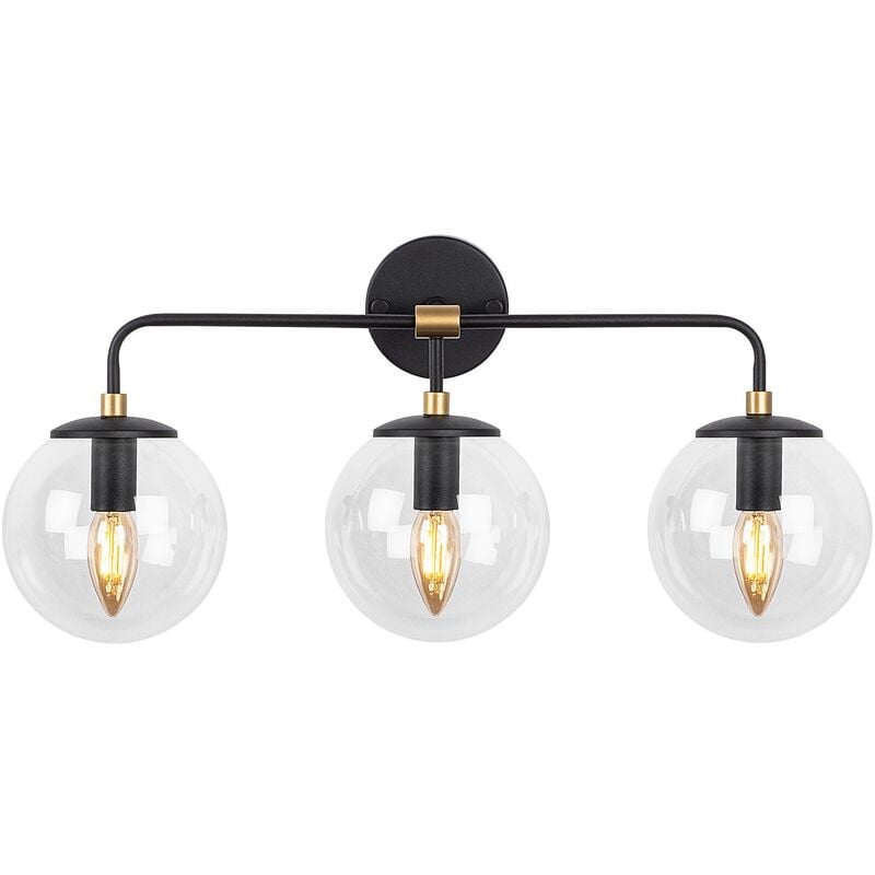 Applique Murale Interieur, Lampe Murale Industrielle Bois, Noir 56x21x27 cm - Noir