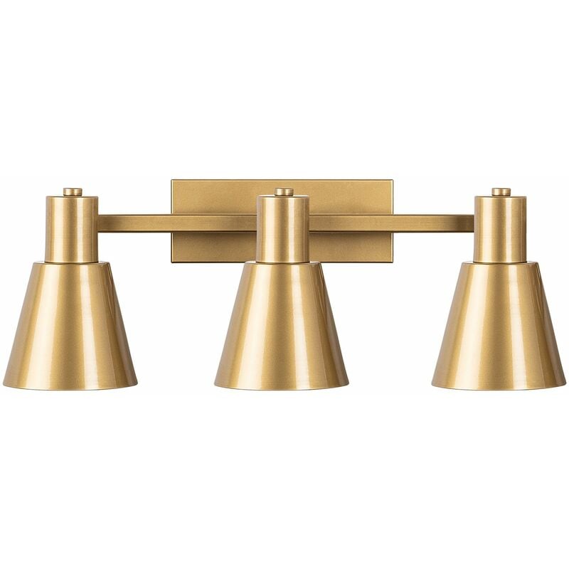 Applique Murale Interieur, Lampe Murale Industrielle Bois, Or 60x21x21 cm