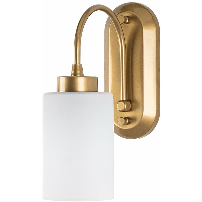 Applique Murale Interieur, Lampe Murale Industrielle Bois, Or 10x21x28 cm