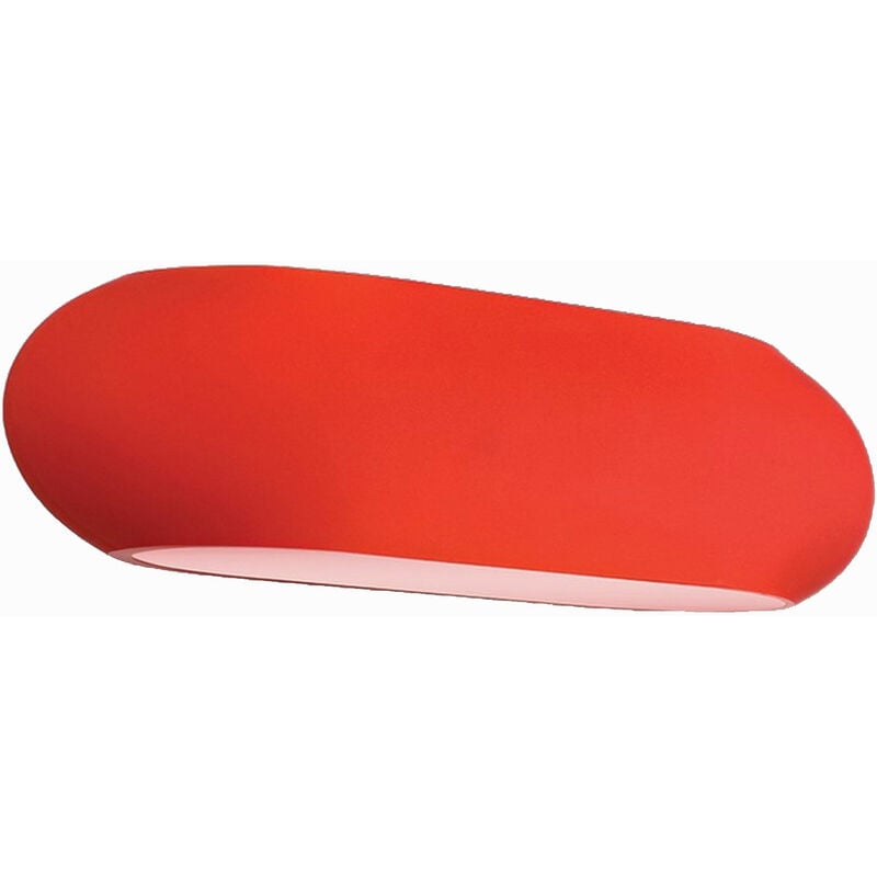 Wellhome - Applique Murale Interieur, Lampe Murale Industrielle Bois, Rouge 28x9x7 cm - Rouge