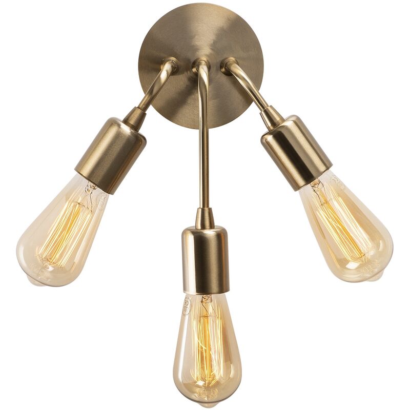 Wellhome - Applique Murale Interieur, Lampe Murale Industrielle Bois, Vintage 22x22x28 cm - Vintage