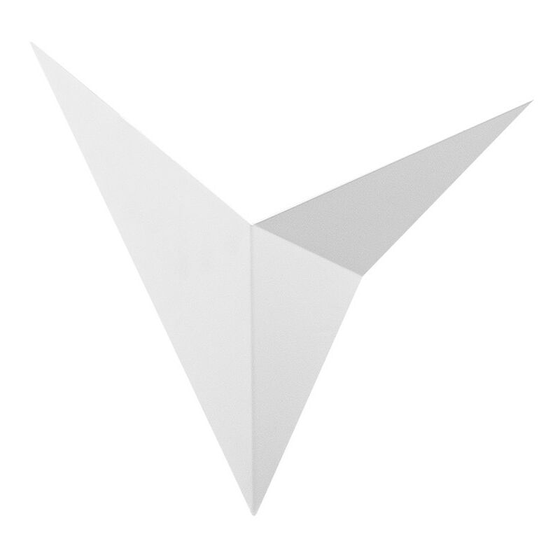 Applique Murale Interieur, Lampe Murale Industrielle Bois, Blanc 34x5x34 cm