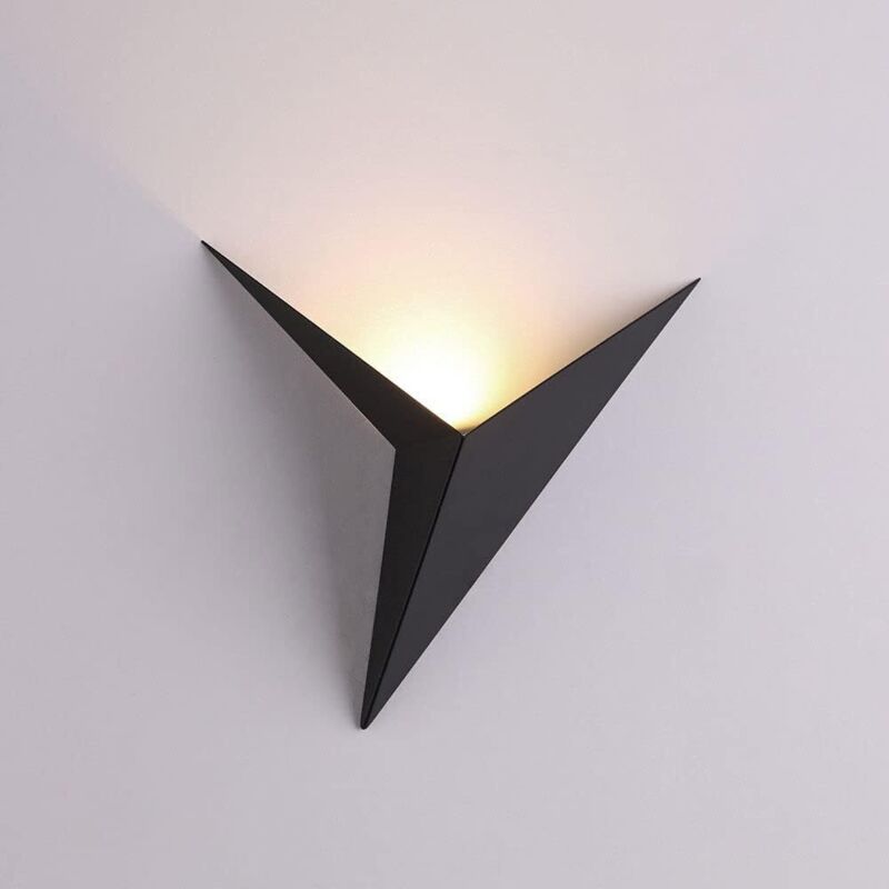 Ikodm – Applique murale LED noire étanche 3W – Température de couleur 3000K à 6000K – Pour couloirs, salons et chambres – Installation rapide