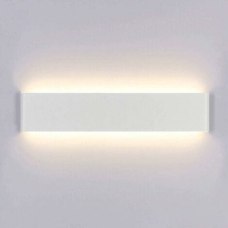 Applique Murale Interieur Led 40cm Lampe Murale Blanc Chaud Moderne Up Down Lampe 14w Ac 220v Luminaire Mural Pour Chambre Salon Escalier Couloir（Blanc）