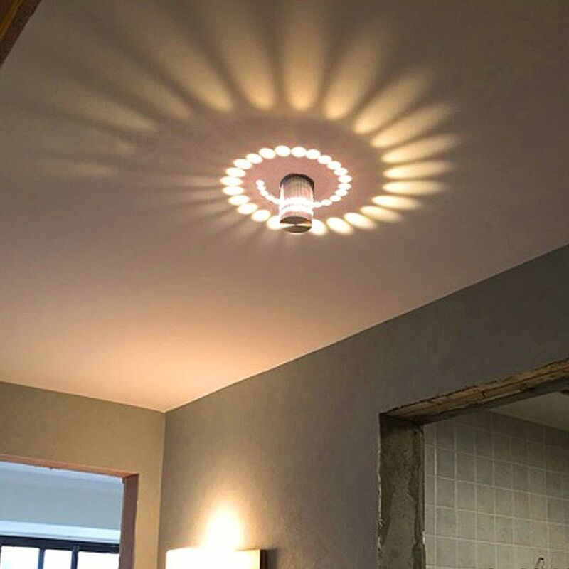 Applique Murale Interieur Led Effet Moderne 3w Blanc Chaud En