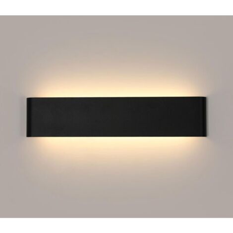 Applique Murale Intérieure 2 Pièces, 30CMLampes Murales , Luminaire Murales pour Salon, Chambre. Coucher, Salon, Blanc Chaud 3000k Noir [Classe énergétique E]