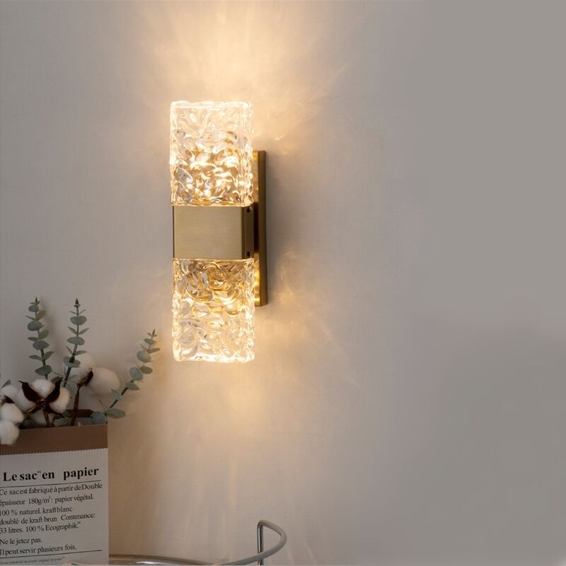 Applique Murale Intérieure Applique da Parete led Lampe Murale Style Long Doré Lumière Variable à Trois Couleurs