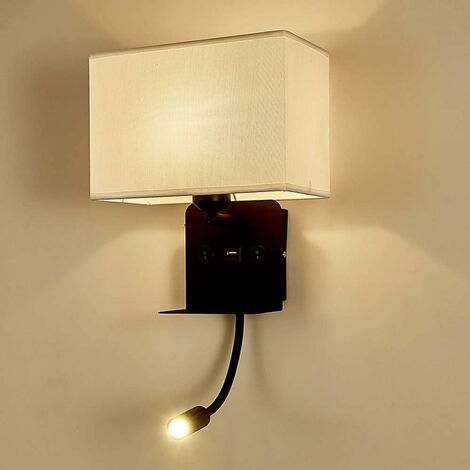 Chevet Lampe A Poser Lampe de Table avec Les Ports USB et sans Fil de –  Eclaison