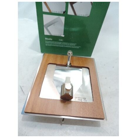 Applique murale intérieure bois et verre clair avec lampe halogène 33W G9 230V et inter Mini Bella ARIC 1701