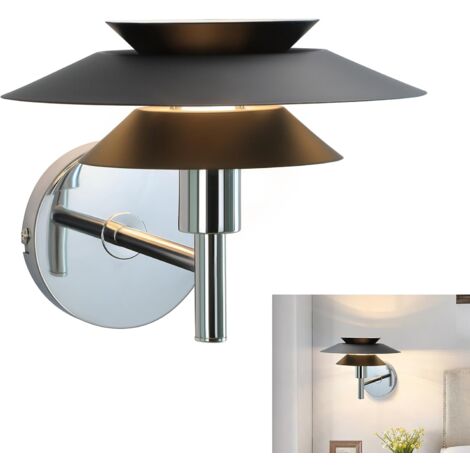 Applique murale intérieure -GBLY lampe de chevet G9 pour lit,Design en métal noir, moderne et créative, éclairage mural pour salon, escalier - Sans ampoule (Max. 25W).