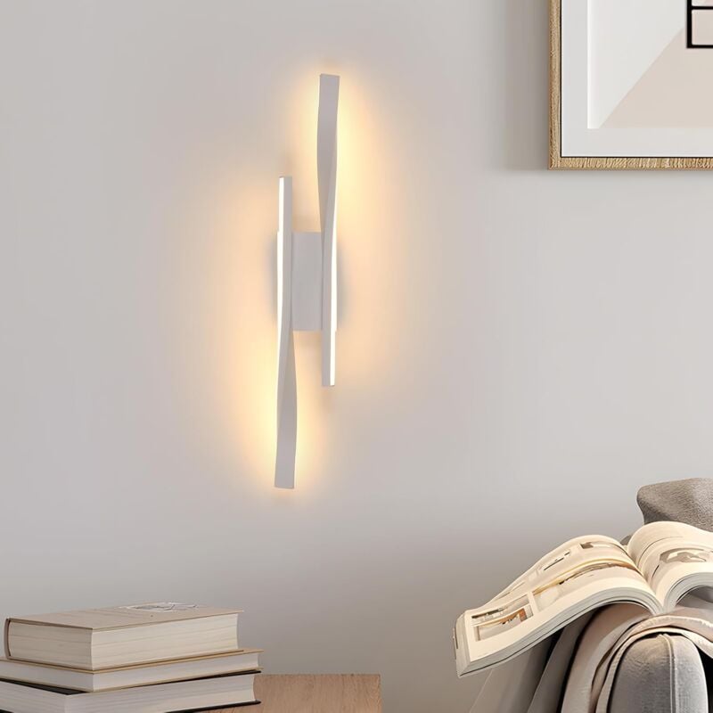 Applique Murale Intérieure led, 16 w 1800 lm Blanc Lampe Murale Moderne pour Chambre, Salon, Salle à Manger, Couloir, Escalier, Blanc Chaud 3000K