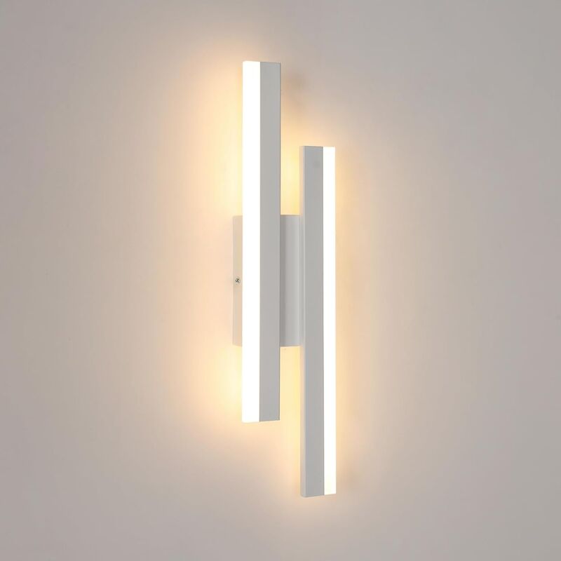 Goeco - Applique Murale led Moderne Forme de ligne Lampe murale Blanc Chaud 3000K Pour chambre à coucher, salon, couloir, entrée Blanc