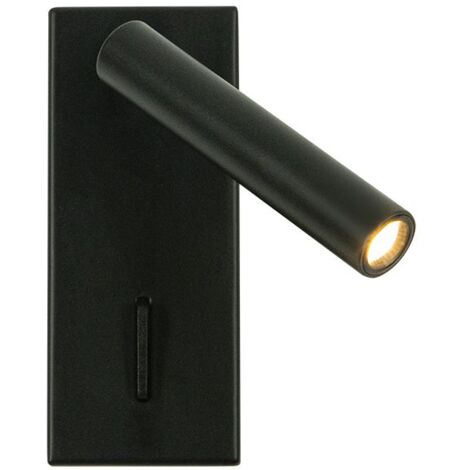 Applique Murale Intérieure LED 3W Noir Zambelis - Blanc chaud - 3000K