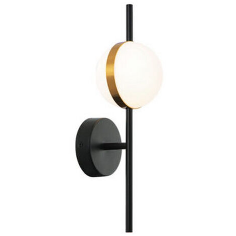 Applique Murale Intérieure LED D125 8W Noir Mat ZAMBELIS - Blanc chaud - 3000K