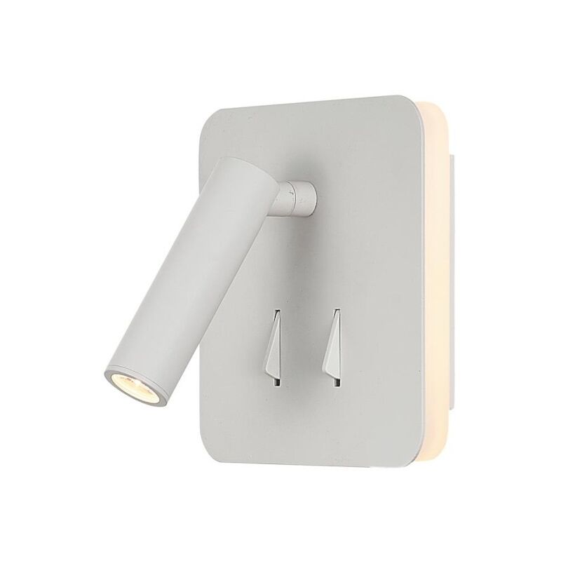 Applique murale intérieure liseuse Led carrée blanche - Mantra - Cayman Applique murale intérieure liseuse Led carrée blanche - Mantra - Cayman