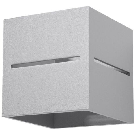 Applique murale intérieure LOBO grise alu G9 Sollux