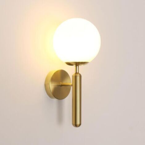 Applique Murale Intérieure, Moderne E27 Lampe Murale Design Minimaliste, Abat-Jour en Verre Luminaires Intérieur pour Chambre Salon Couloir