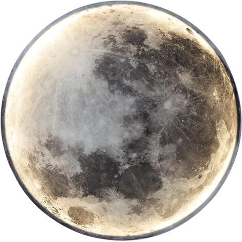 Applique murale intérieure moderne LED 15W, design rond, 6500K, noir, pour chambre ou salon, 24 cm