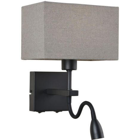 Applique murale Italux Norte moderne noir mat WL-1122-2-BL-BM-RC-GR