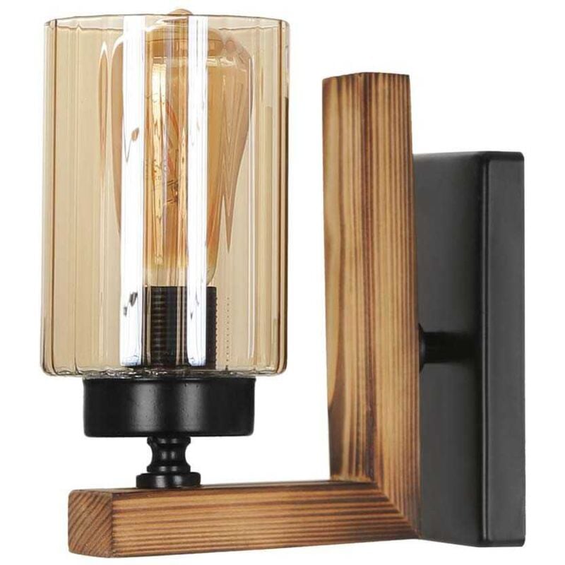 Cotecosy - Applique murale en bois et verre Linda