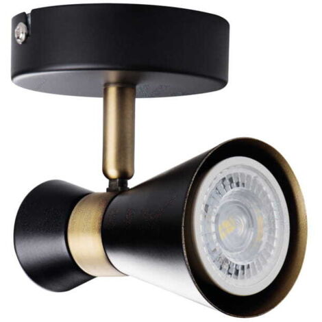 Applique murale Kanlux MILENO noir laiton GU10 35W