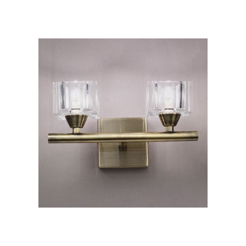 Applique Murale Double laiton bruni Cubic