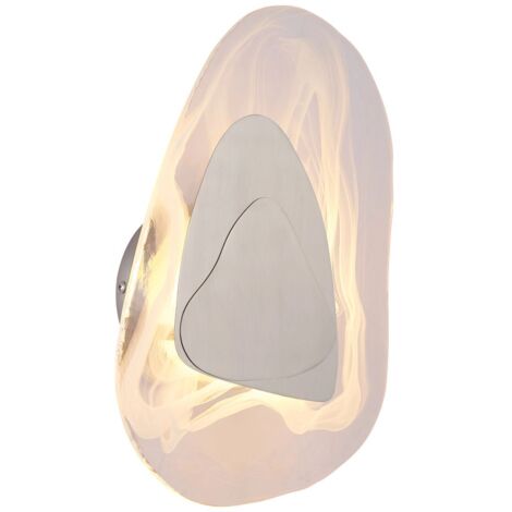 Applique murale lampe de chambre design nuages argentés verre LED H 31,5cm