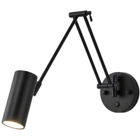 Applique murale, lampe de chevet, lampe de lecture télescopique, lampe minimaliste, lampe de bureau luxueuse, applique murale pliable et pivotante à long bras, éclairage intérieur, interrupteur à lumi
