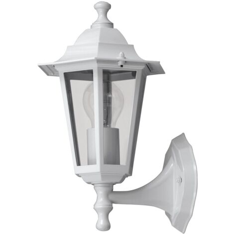 applique murale Lampe d'extérieur verre métallique Velence blanc Ø21cm L: 23cm H: 35cm IP43