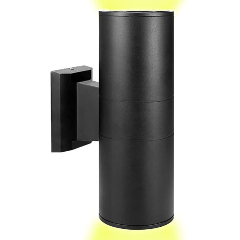 Applique murale Lampe LED Noir Intérieur et Extérieur Design Moderne Aluminium