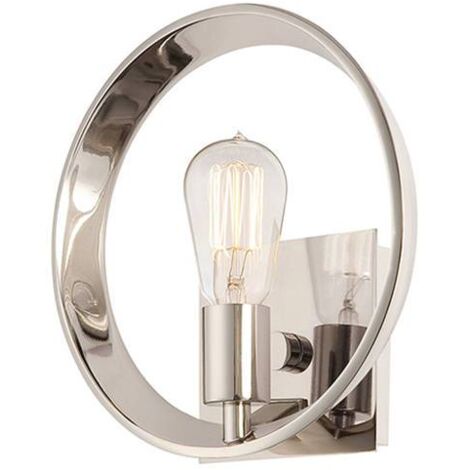 Applique murale lampe métal argent hall light 1 flamme classique