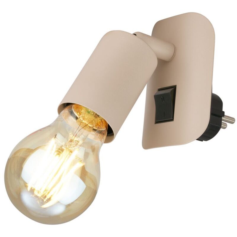 Briloner batita Applique murale intérieure, orientable, aspect rétro, douille E27, beige, 9,5 x 6,7 x 7,8 cm
