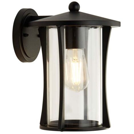 Applique murale lanterne lumière extérieure lampe de jardin lampe d'entrée de maison aluminium verre