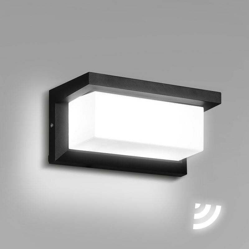 Applique murale LED 18W Lampe d'extérieur IP65 Détecteur d'intérieur Applique d'intérieur Blanc froid